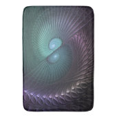 Zwei Spiralen farbenfroh Modernes Abstraktes Frakt Badematte (Vorderseite Vertikal)