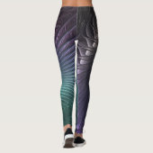Zwei Spiralen farbenfroh Modernes Abstraktes Frakt Leggings (Rückseite)