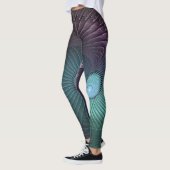 Zwei Spiralen farbenfroh Modernes Abstraktes Frakt Leggings (Links)