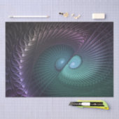 Zwei Spiralen farbenfroh Modernes Abstraktes Frakt Seidenpapier (Handwerk)