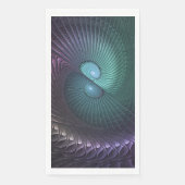 Zwei Spiralen farbenfroh Modernes Abstraktes Frakt Serviette (Vorderseite)