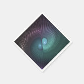 Zwei Spiralen farbenfroh Modernes Abstraktes Frakt Serviette (Ecke)