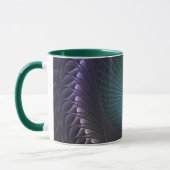 Zwei Spiralen farbenfroh Modernes Abstraktes Frakt Tasse (Links)