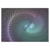Zwei Spiralen farbenfroh Modernes Abstraktes Frakt Tischdecke (Vorderseite (Horizontal))