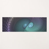 Zwei Spiralen farbenfroh Modernes Abstraktes Frakt Yogamatte (Vorderseite (Horizontal))