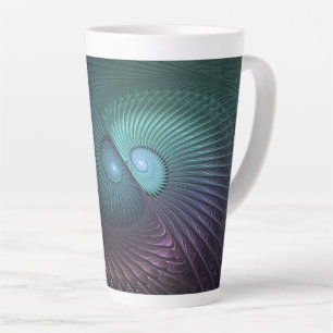 Zwei Spiralen Farbige Moderne Abstrakte Fraktal Ku Milchtasse