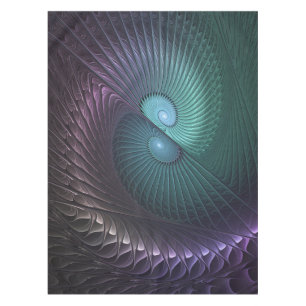 Zwei Spiralen Farbige Moderne Abstrakte Fraktal Ku Tischdecke
