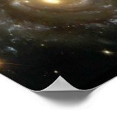 Zwei Spiralgalaxien Kollidierendes Poster (Ecke)