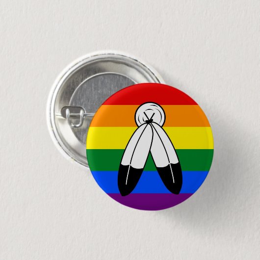 Zwei Spirit-LGBT-Flag-Abzeichen Button (Vorne & Hinten)