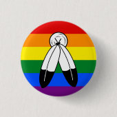 Zwei Spirit-LGBT-Flag-Abzeichen Button (Vorderseite)