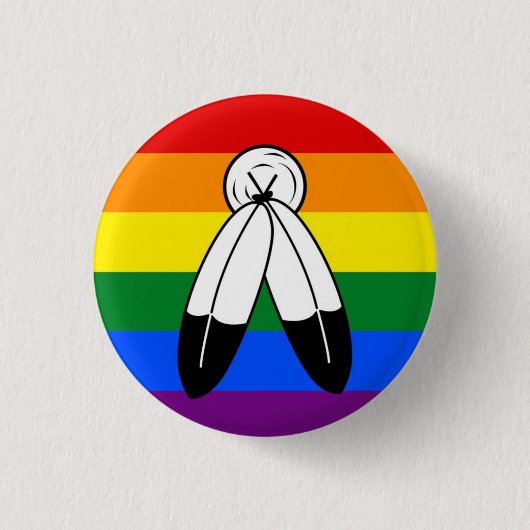 Zwei Spirit-LGBT-Flag-Abzeichen Button (Vorderseite)