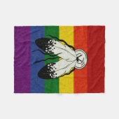 Zwei-Spirituosen-Flag farbige Hintergrundgestaltun Fleecedecke (Vorderseite (Horizontal))