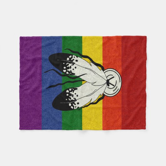 Zwei-Spirituosen-Flag farbige Hintergrundgestaltun Fleecedecke (Vorderseite (Horizontal))