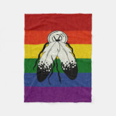 Zwei-Spirituosen-Flag farbige Hintergrundgestaltun Fleecedecke (Vorderseite)