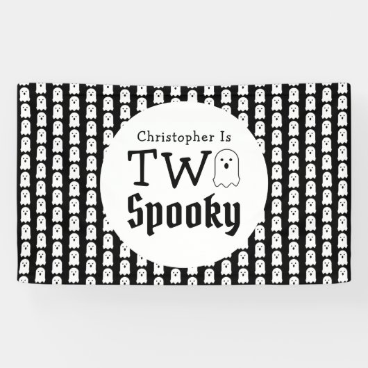 Zwei Spooky 2. Geburtstag Banner (Horizontal)