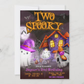 Zwei Spooky - 2. Geburtstag Einladung (Vorderseite)