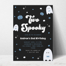 Zwei Spooky 2. Geburtstag Halloween Einladung