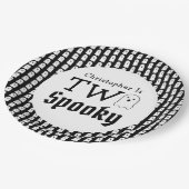 Zwei Spooky 2. Geburtstag Pappteller (Schrägansicht)