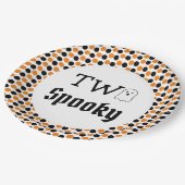 Zwei Spooky 2. Geburtstag Pappteller (Schrägansicht)