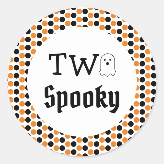 Zwei Spooky 2. Geburtstag Runder Aufkleber (Vorderseite)