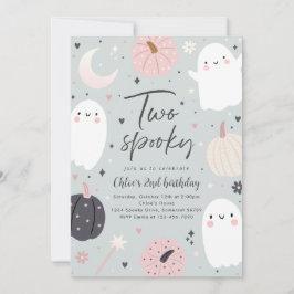 Zwei Spooky Boho Halloween Ghost 2. Geburtstags-Pa Einladung