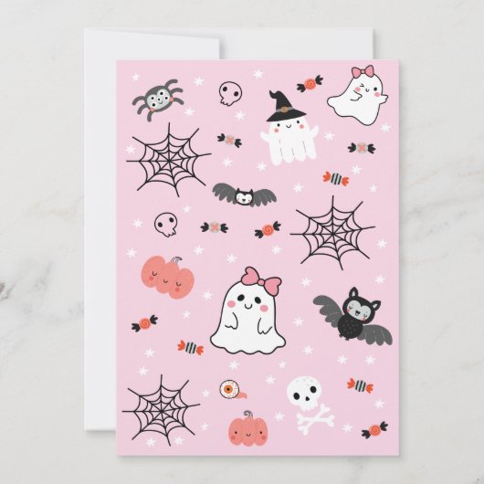 Zwei Spooky-Geburtstagsmädchen Einladung (Rückseite)