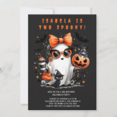 Zwei Spooky Ghost Halloween 2. Geburtstags-Party Einladung (Vorderseite)
