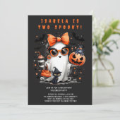 Zwei Spooky Ghost Halloween 2. Geburtstags-Party Einladung (Stehend Vorderseite)