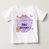 Zwei Spooky Ghost Halloween Baby T-shirt (Vorderseite)