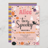 Zwei Spooky Girl 2. Geburtstag Halloween-Party (Vorne/Hinten)