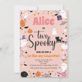 Zwei Spooky Girl 2. Geburtstag Halloween-Party
