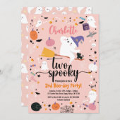 Zwei Spooky Girl 2. Geburtstag Halloween-Party (Vorne/Hinten)