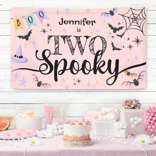 ZWEI Spooky Girl Niedlich Ghost Halloween 2. Gebur Banner