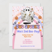 Zwei Spooky Groovy Halloween Einladung (Vorderseite)