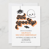 Zwei Spooky Halloween 2. Geburtstag Einladung (Vorderseite)