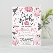 Zwei Spooky Halloween 2. Geburtstag Einladung (Stehend Vorderseite)