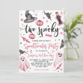 Zwei Spooky Halloween 2. Geburtstag Einladung (Stehend Vorderseite)