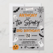 Zwei Spooky! Halloween 2. Geburtstag Einladung (Vorderseite)