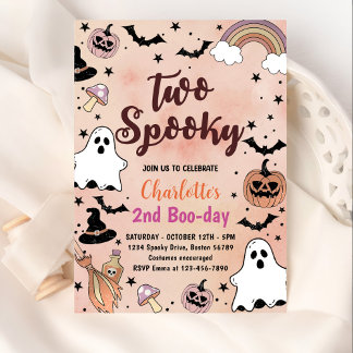 Zwei Spooky Halloween 2. Geburtstags-Party Einladung