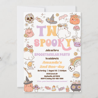 Zwei Spooky Halloween Ghost Einladung