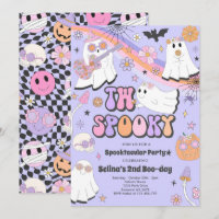 Zwei Spooky Halloween Groovy Ghost 2. Geburtstag