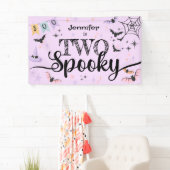 ZWEI Spooky Lila Ghost Halloween 2. Geburtstag Banner (Insitu)