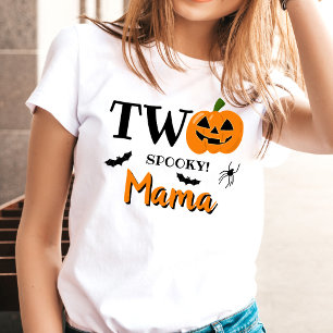 Zwei spooky Mama Halloween 2. Geburtstag T-Shirt