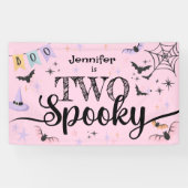 ZWEI Spooky Niedlich Ghost Pink Halloween 2. Gebur Banner (Horizontal)