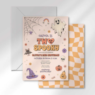 Zwei Spooky zum Geburtstag Einladung