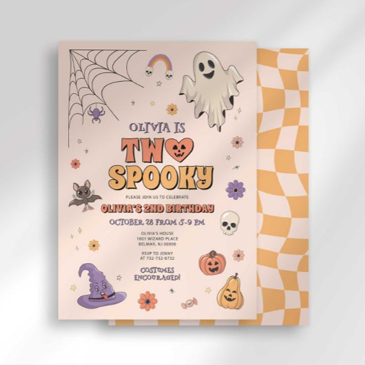 Zwei Spooky zum Geburtstag Einladung