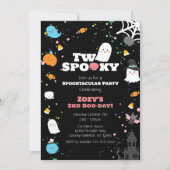 Zwei Spooky zum Geburtstag Einladung (Vorderseite)