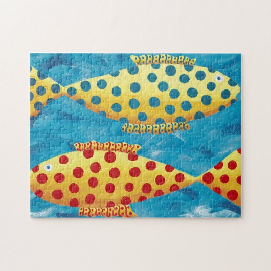 Zwei Spotty Fish Gemälde Puzzle (Horizontal)