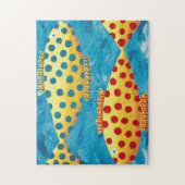 Zwei Spotty Fish Gemälde Puzzle (Vertikal)