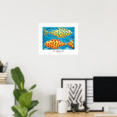 Zwei Spotty Fish Underwater Sea Life Malerei Poster (Heimbüro)